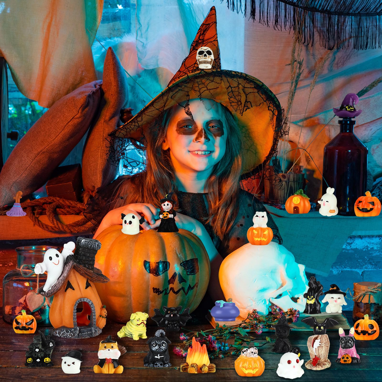 ミニチュア◆ハロウィンオブジェ◆ Amazon.co.jp: Poen 36ピース ハロウィンミニチュアフィギュア